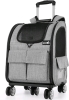 Pecute Collapsible Pet Carrier Backpack with Detachable Wheels - New