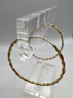 10K Gold Beautiful Twisted Hoop Earrings