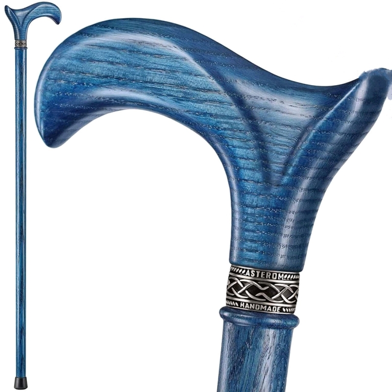 New Asterom Handmade 36" Saddle Walking Cane