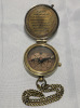 Brass Pocket Compass with Inspiration Quote Engraved on Inside - New