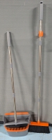 Broom and Dustpan with Adjustable Handle.