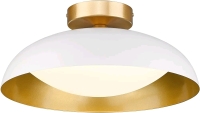 New Kudos Flush Mount Light Fixture, 15-inch LED Ceiling Light with, White and Gold Finish