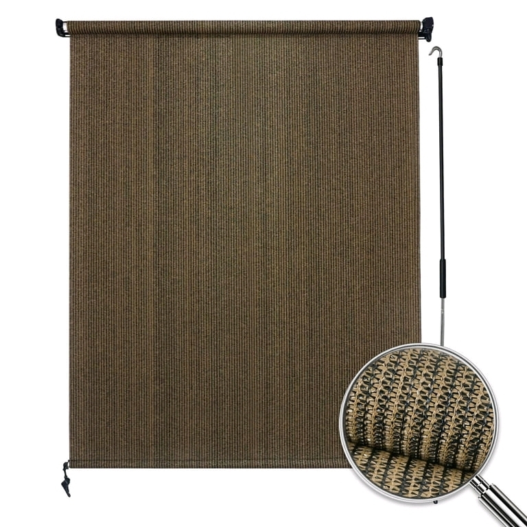 New Shade & Beyond Outdoor Roller Shade 4x6' - Mocha