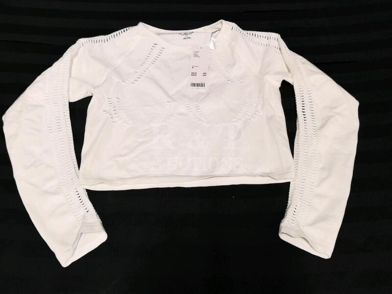 New Women's Crop Top Long Sleeve sz Medium