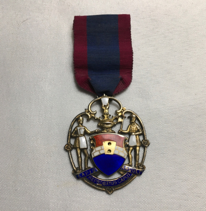 1929 Sterling Enamel Masonic Medal