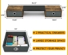 Western Dual Monitor Stand Riser with Two Drawers , Assembly Required - New - 2