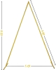 Language 8.5ft Gold Triangular Metal Backdrop Stand / Archway - New - 2