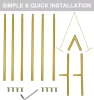 Language 8.5ft Gold Triangular Metal Backdrop Stand / Archway - New - 3