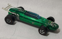 1969 Hot Wheels REDLINE " Indy " Eagle 48 Green w/Black Interior
