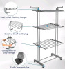 Luxe 4-Tier Laundry Clothes Drying Rack , Foldable Stainless Steel . New in Box