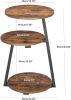 BEWISHOME 3-Tier Round End Table Side Table with Metal Frame - New - 2