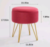 CUYOCA Ottoman with Storage Vanity Stool , Rose / Pink - New - 2