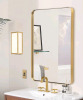 New ANDY STAR Gold Framed Wall Mirror 24''x40"'