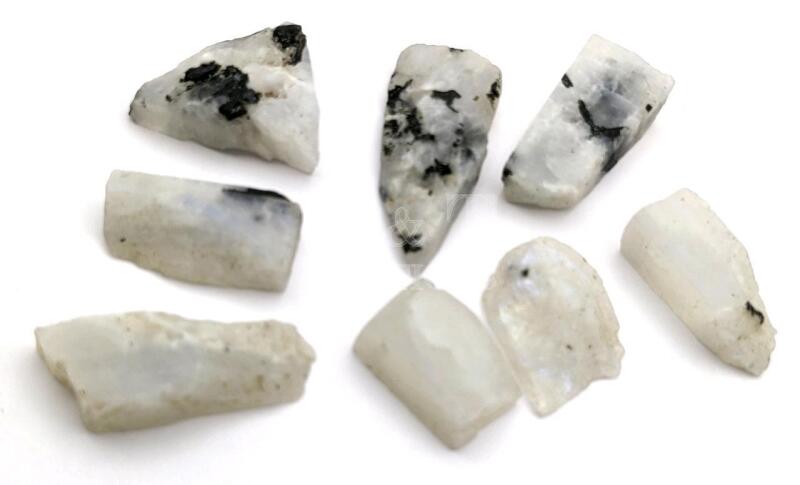 8 New Pieces of Raw Moonstone.