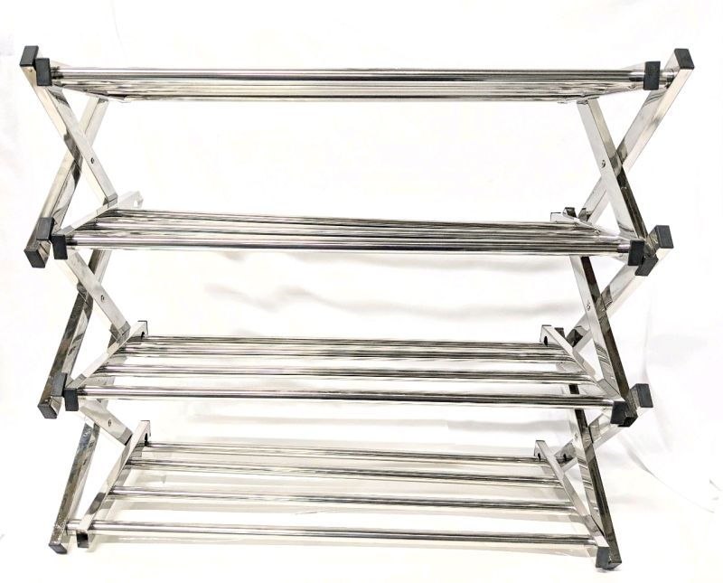 Lightweight Metal Folding Shoe Rack