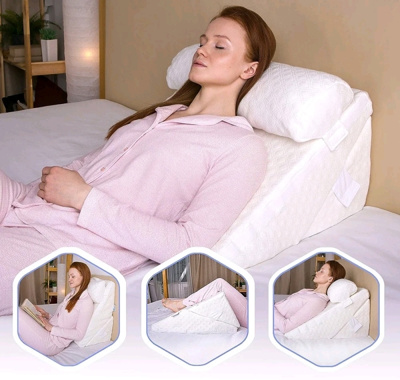 Flexicomfort Bed Wedge Pillow for Sleeping -Adjustable Post Surgery Pillow