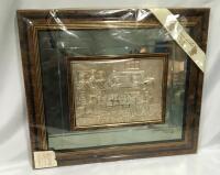 Large Sterling Silver Market Scene Art