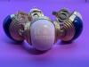 Chunky Navy Blush Pink D&rsquo;ORLAN Signed Bracelet 4431