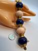 Chunky Navy Blush Pink D&rsquo;ORLAN Signed Bracelet 4431 - 2