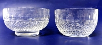 2 Signed Crystal Bowls : Waterford and Dartington