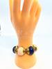 Chunky Navy Blush Pink D&rsquo;ORLAN Signed Bracelet 4431 - 5