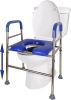 Raised Toilet Seat w/Padded Armrests & Adjustable Height . Bucket Not Included - New