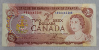 1974 Canadian Two Dollar Bank of Canada Bank Note # ABU6665588