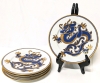 5 Fitz and Floyd Fine Porcelain " Ching Dragon " (Blue) Salad Plates