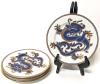 5 Fitz and Floyd Fine Porcelain " Ching Dragon " (Blue) Salad Plates - 2