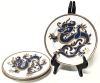 5 Fitz and Floyd Fine Porcelain " Ching Dragon " (Blue) Salad Plates - 3