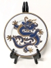 5 Fitz and Floyd Fine Porcelain " Ching Dragon " (Blue) Salad Plates - 5