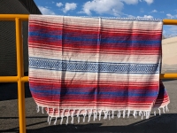 New Woven Mexican Style Blanket 66" x 48"