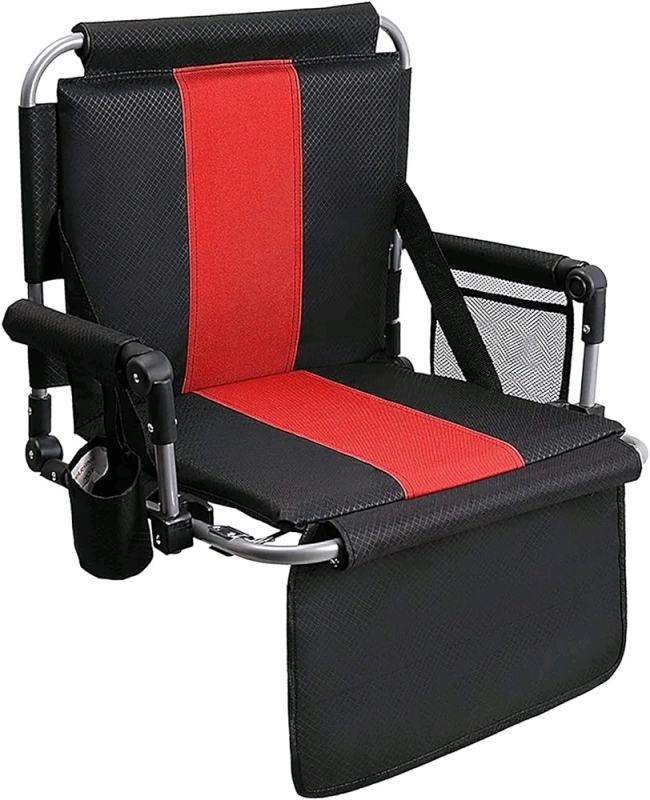 New ALPHA CAMP Stadium Seat Chair for Bleachers with Back & Arm Rest