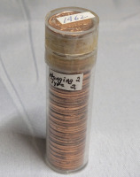 1962 Canadian One Cent Hanging 2 Penny Roll , 50 Pennies