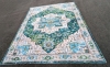 Large Washable Rug 10' x 9' with Distressed Design