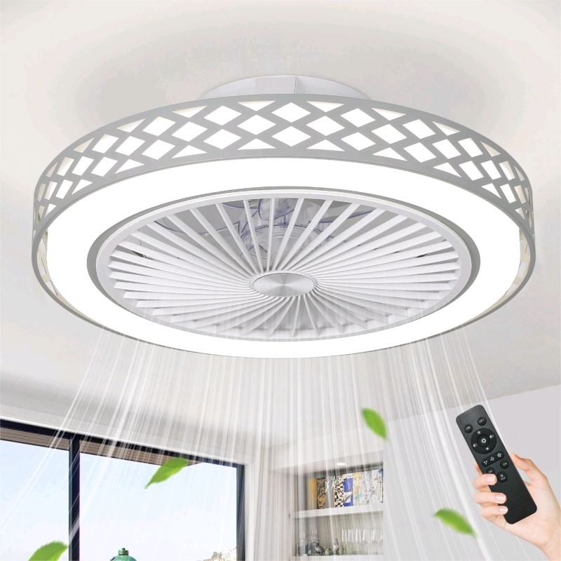 New DAHUICFL Enclosed Ceiling Fan with Lights.