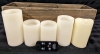 5 Electronic Candles and Wooden Crate.