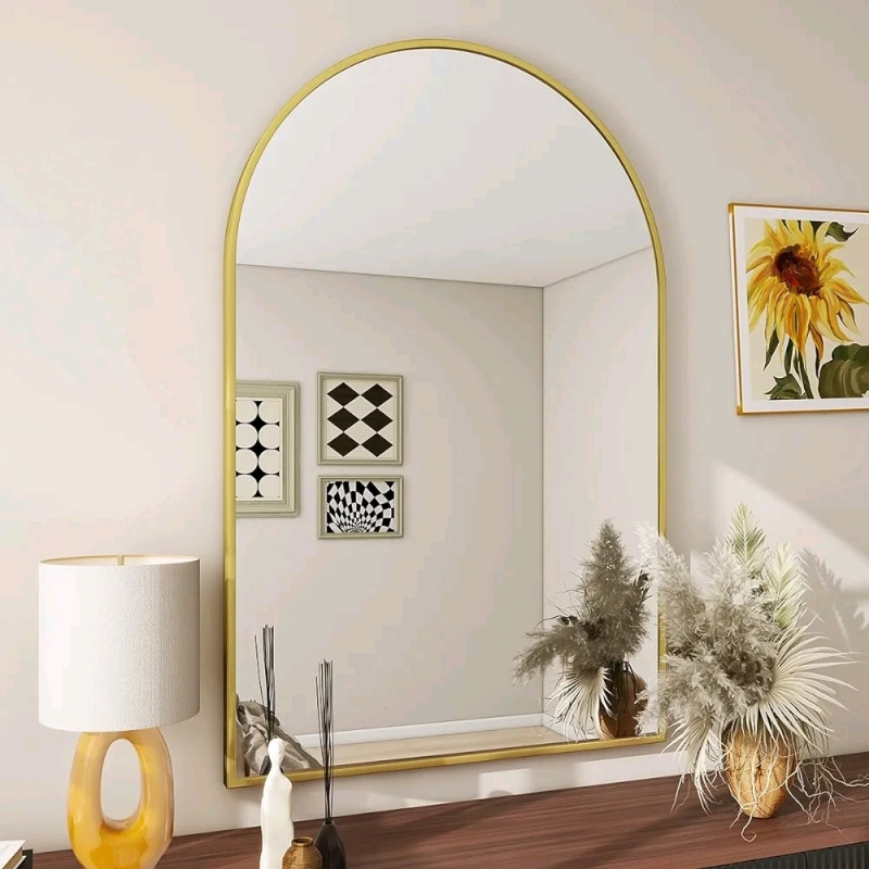 New Arch Mirror Gold Frame 24 by 36"