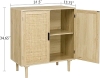 New Finnhomy Sideboard Buffet Kitchen Storage Cabinet with Rattan Decorated Doors - 2