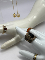 Vintage Rings and Dangle Earrings