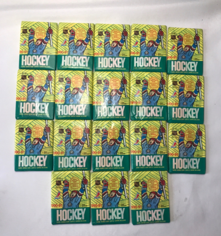 18 OPC Hockey Card Wax Packs 1999-91