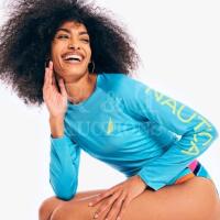 New NAUTICA XXL Swim Shirt / Rash Guard (Light Blue)
