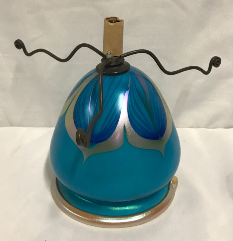 Quezal Glass Lamp Base C 1910