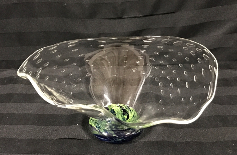 Studio Art Glass Bowl Signed