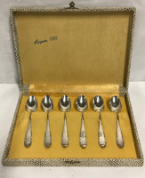 Boxed Set of 800 Silver Italian Tea Spoons