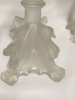 Val St Lambert Frosted Glass Candlesticks - 2