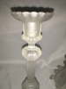 Val St Lambert Frosted Glass Candlesticks - 3