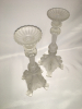 Val St Lambert Frosted Glass Candlesticks - 5