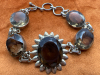 925 Sterling Chunky Smoky Quartz Bracelet - 2
