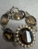 925 Sterling Chunky Smoky Quartz Bracelet - 3